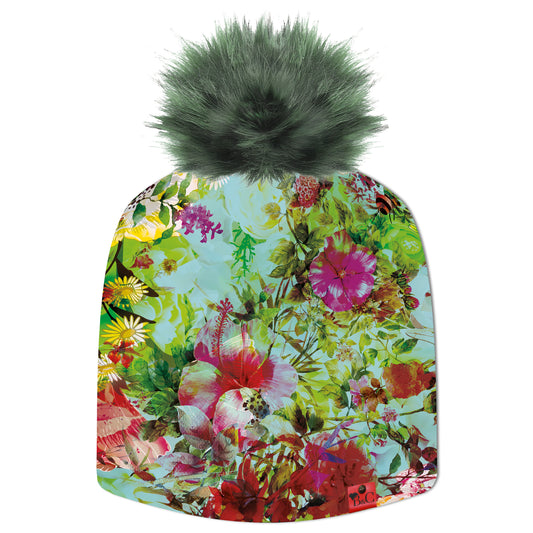 Bonnet Adele pour femmes, son illustrations florales et colorée respire la fraicheur. Il ajoute une touche de fraîcheur et de féminité à vos accessoires, idéal pour apporter de la douceur et de la couleur à vos créations.