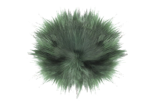 Pompon séquoia, dans une teinte profonde et boisée, avec une texture douce et élégante, idéal pour un style chaleureux et sophistiqué.