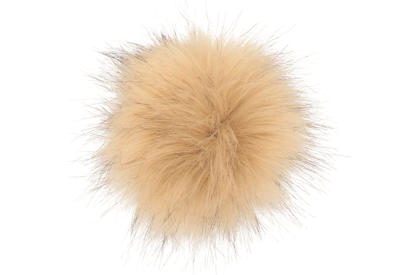 Un pompon dans des tons chaleureux de beige foncé et de marron, créant une atmosphère douce et accueillante. Ce pompon rappelle la douceur de la fourrure de la loutre, parfait pour apporter une touche élégante et cosy.