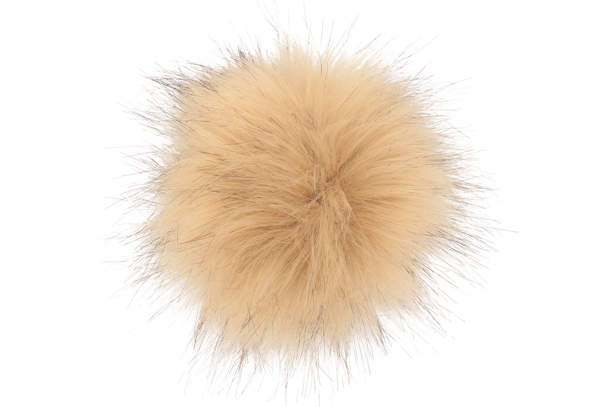 Un pompon dans des tons chaleureux de beige foncé et de marron, créant une atmosphère douce et accueillante. Ce pompon rappelle la douceur de la fourrure de la loutre, parfait pour apporter une touche élégante et cosy.