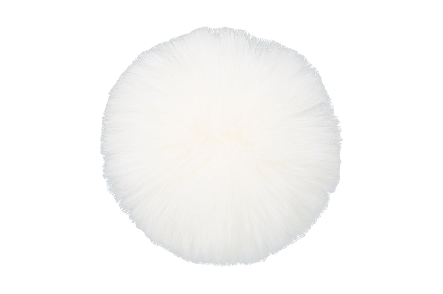 Pompon blanc, au ton pur et neutre, avec une texture douce et moelleuse, idéal pour compléter un bonnet avec simplicité et raffinement.